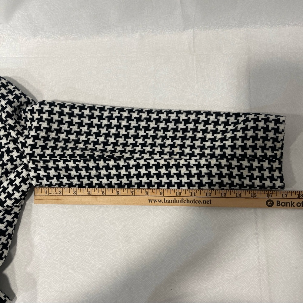 Josephine Blazer Jacket Womens Black / White Patterned  2 Button Front Size 6 - Picture 13 of 13
